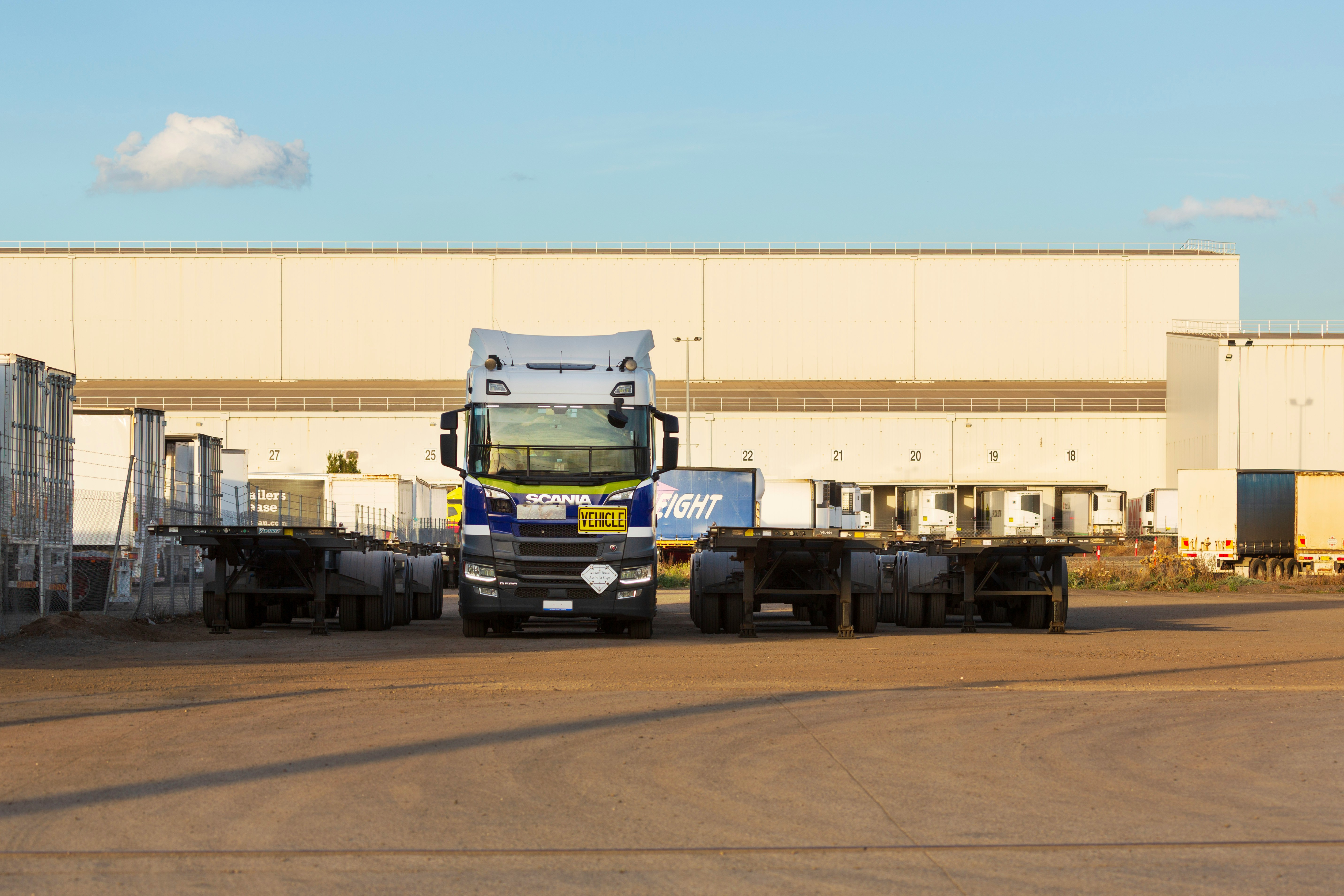 Rapid Logistic fleet lined up at the Mwanza depot